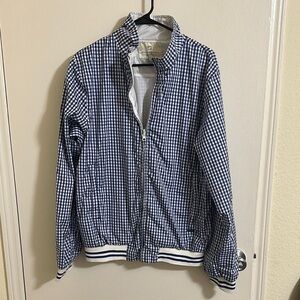 EUC Scotch & Soda Gingham Striped Bomber Jacket